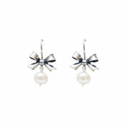 Aretes Moñito con Perla AM032 Aretes