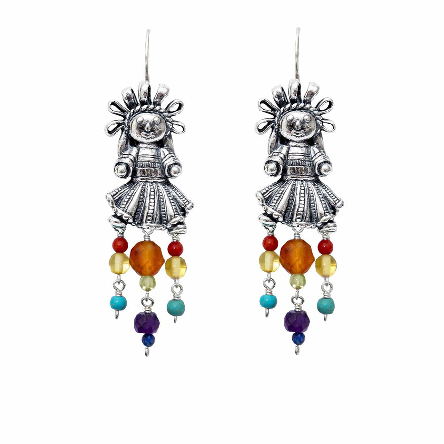 Aretes Muñeca Mediana Colores