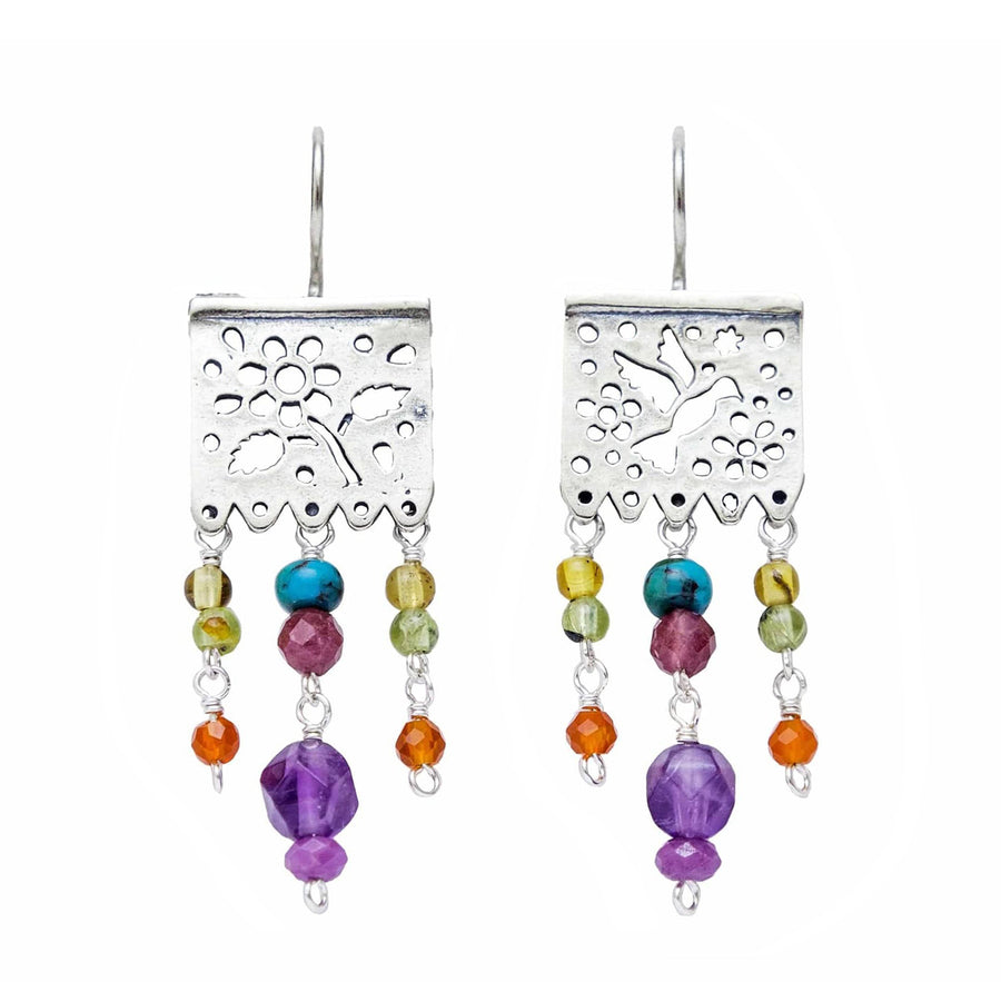 Aretes Papel Picado Colorido