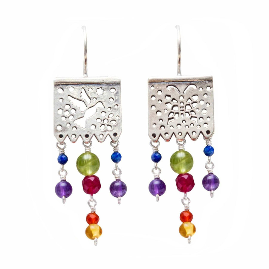 Aretes Papel Picado Naturaleza Resplandeciente