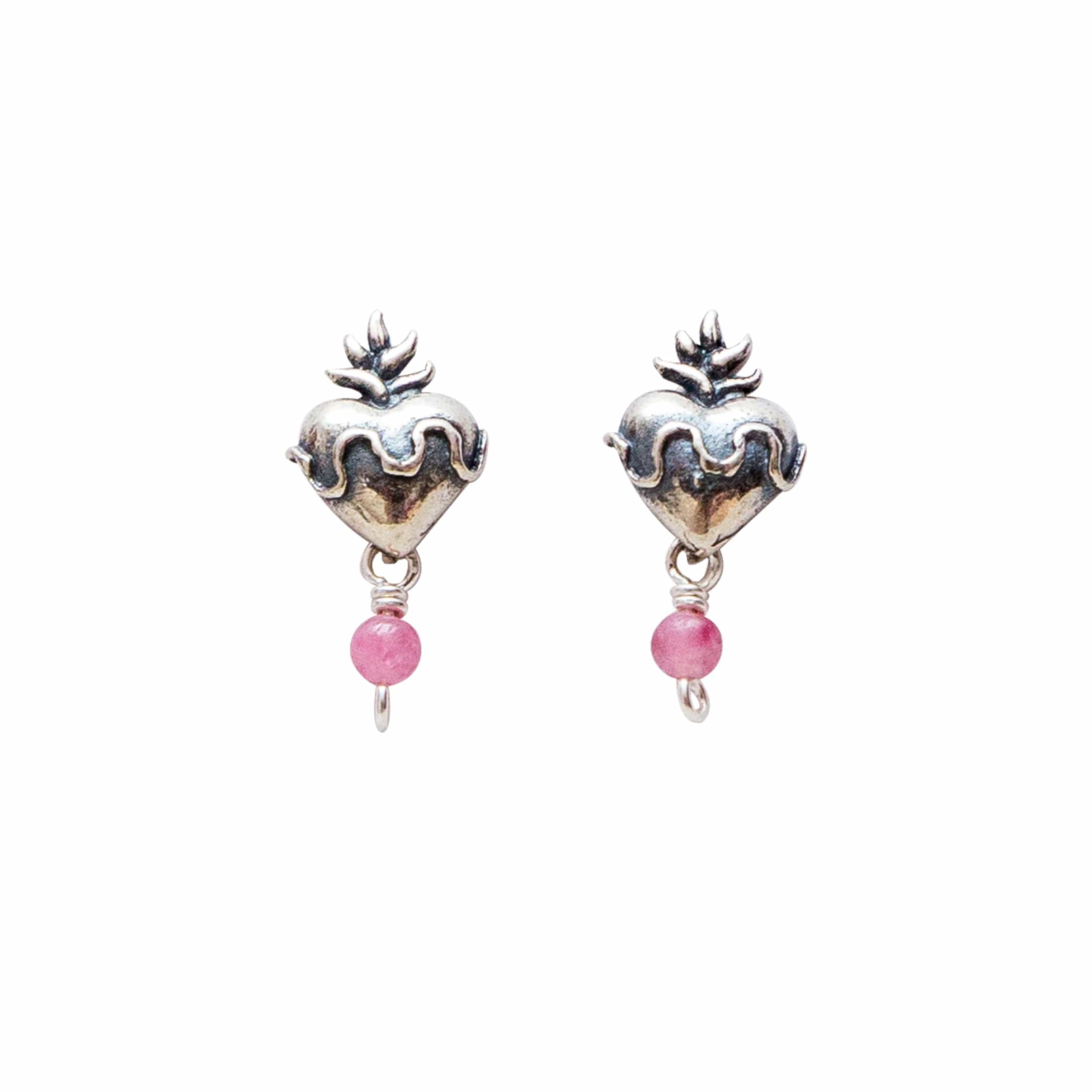 Aretes Sagrado Corazón Y Gema