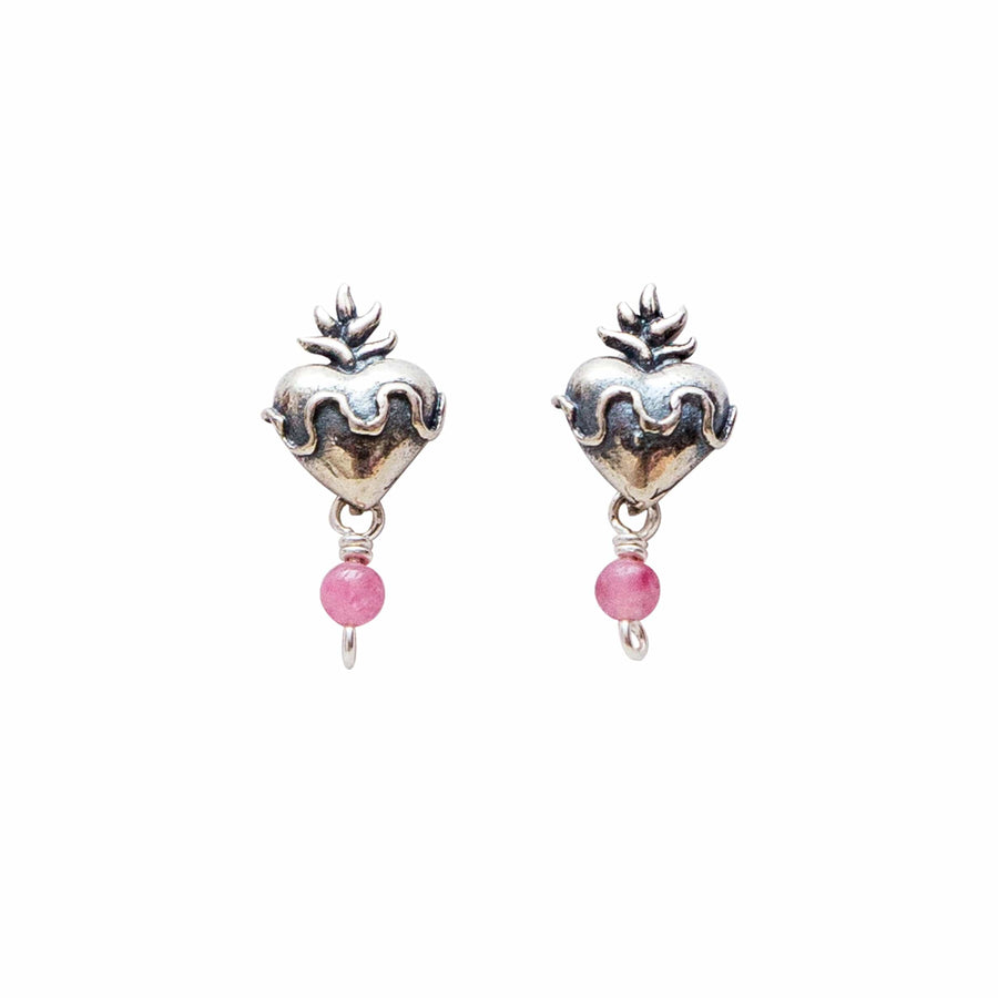 Aretes Sagrado Corazón Y Gema