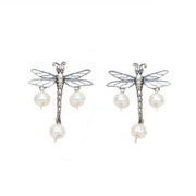 Aretes Libélula Con Gema