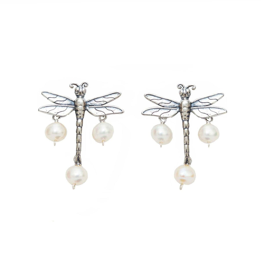Aretes Libélula Con Gema