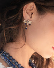 Aretes Libélula Con Gema