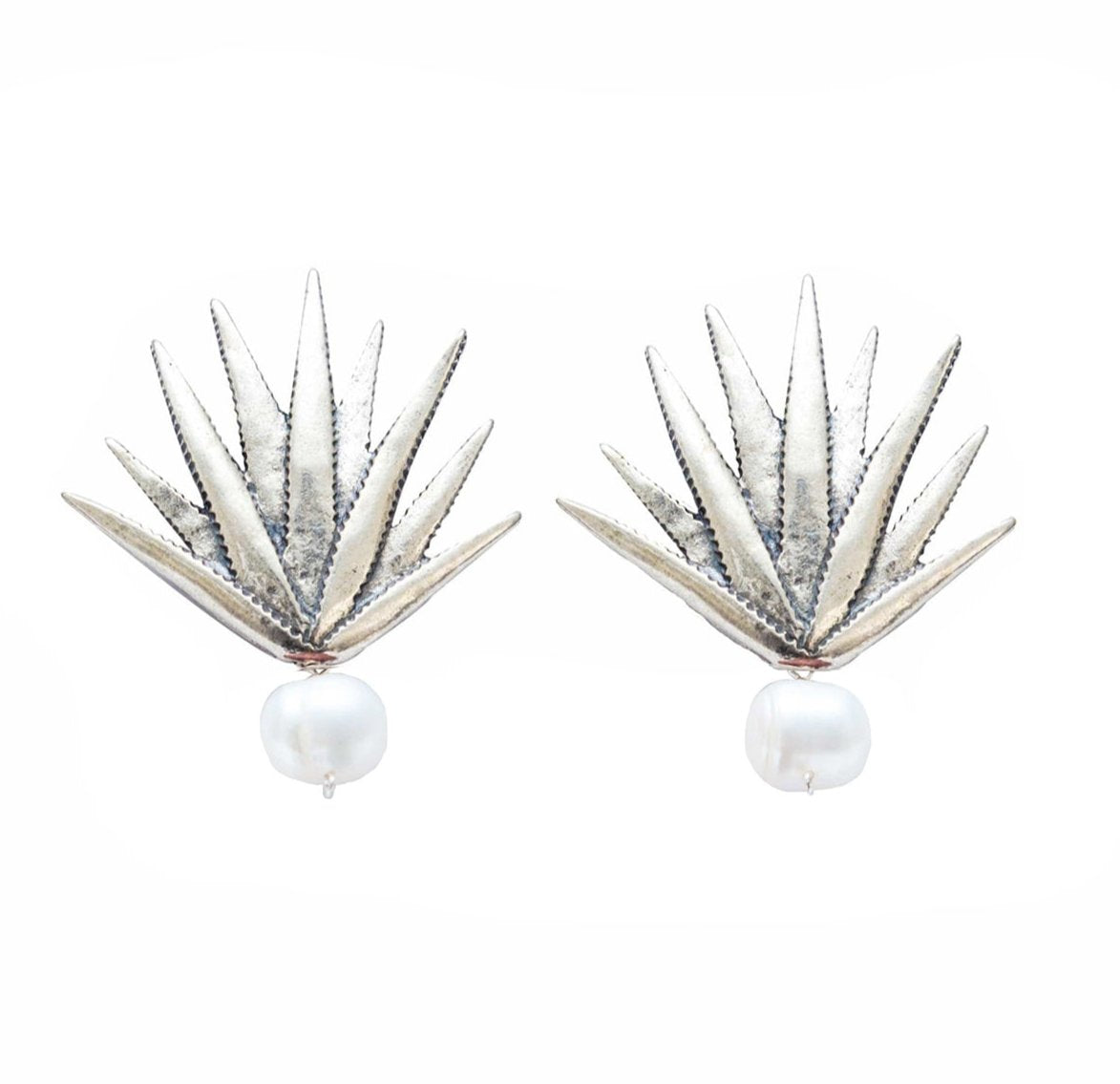Aretes Agave Realista con Perla