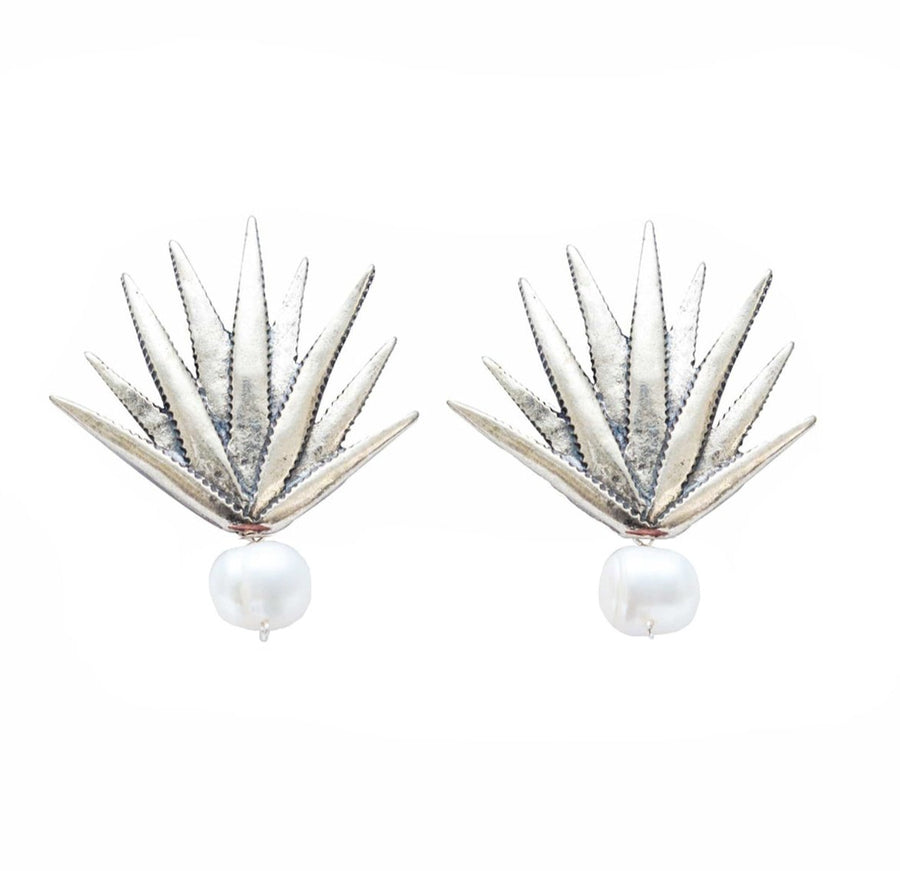 Aretes Agave Realista con Perla