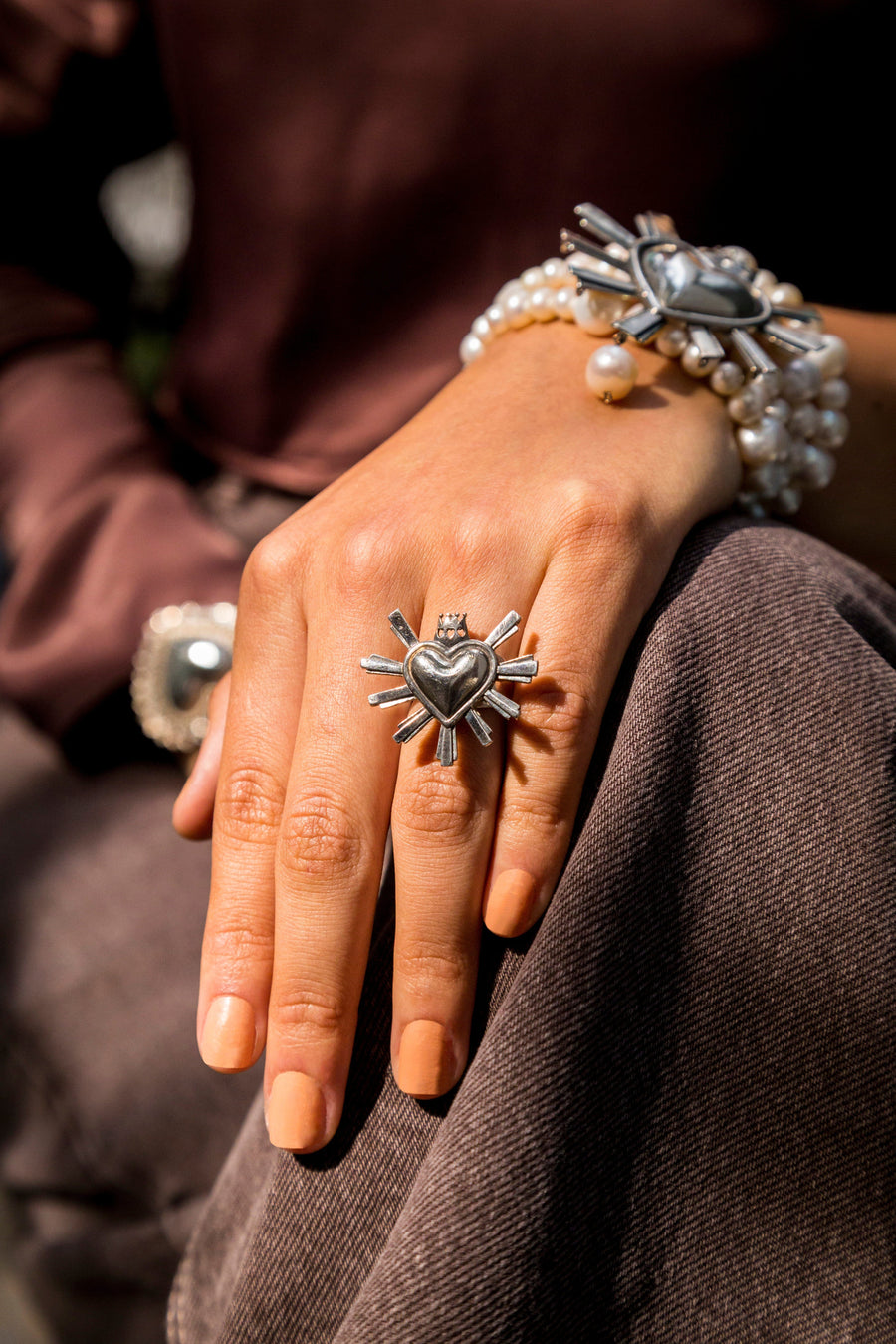 Anillo Corazón Querido México mediano Gabriela Sánchez Anillo