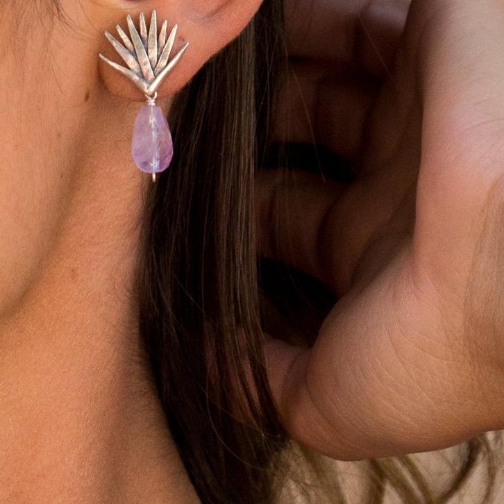 Aretes Agave Sueño 3 Amatista Gabriela Sánchez Aretes