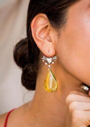 Aretes Corazón en Ámbar Gabriela Sánchez Aretes