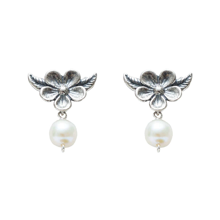 Aretes Flor Jarrito Aperlada Gabriela Sánchez Aretes