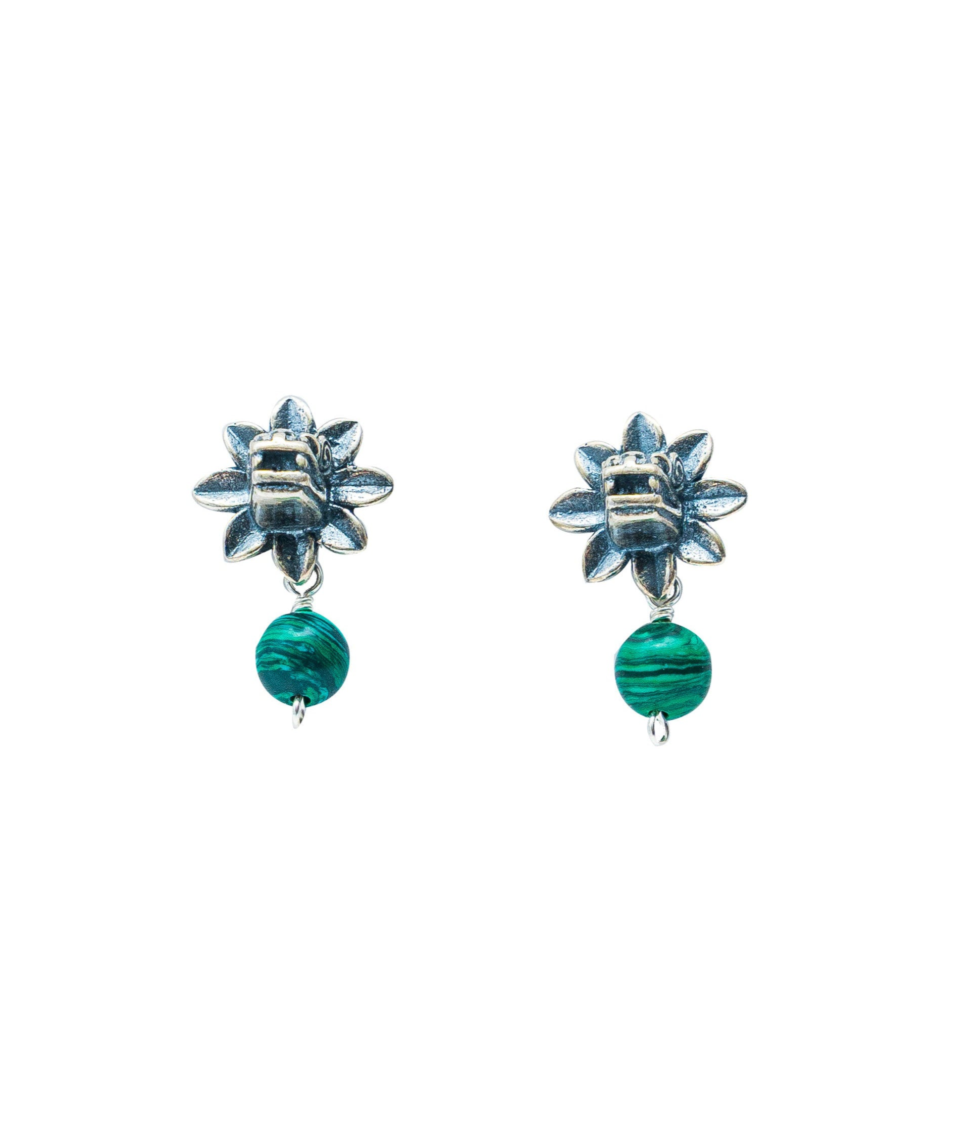 Aretes Quetzalcóatl Malaquita