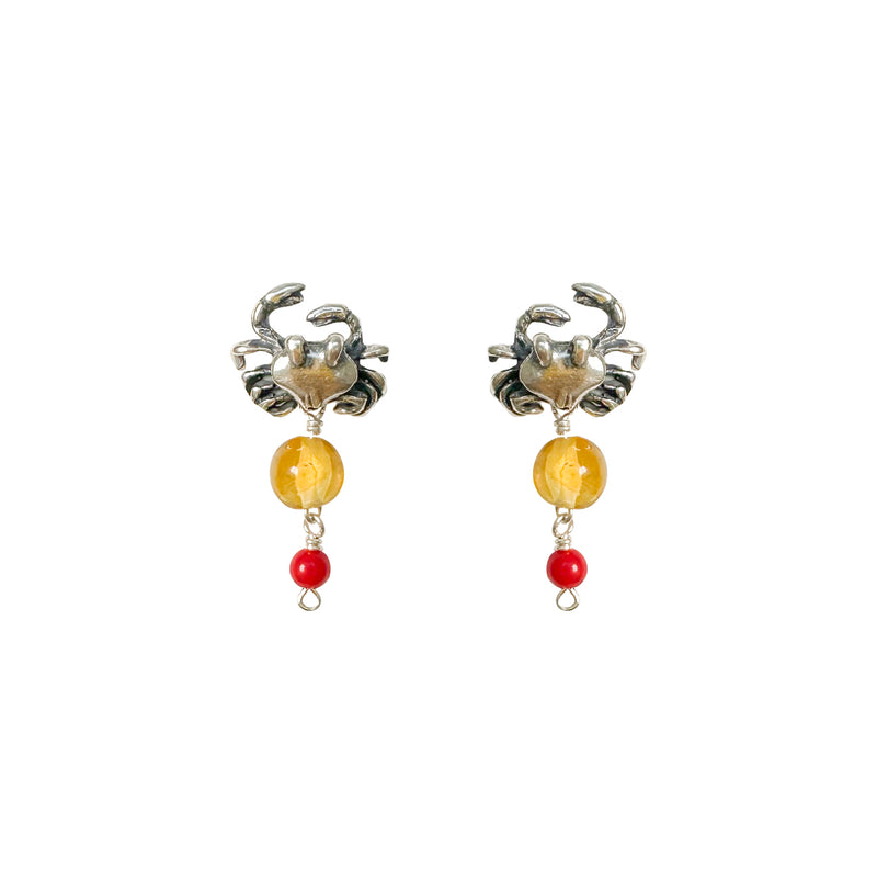 Aretes Cangrejito de Ámbar