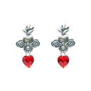 Aretes Corazón Carmesí