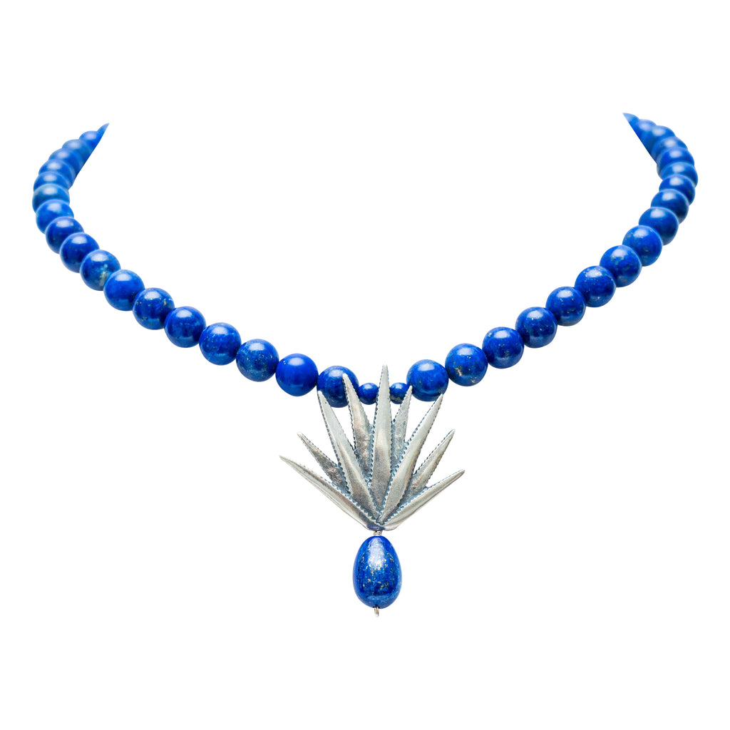 Collar Agave Sobre Lapislázuli
