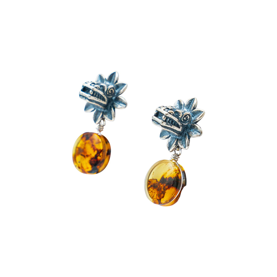 Aretes Quetzalcóatl Dorado