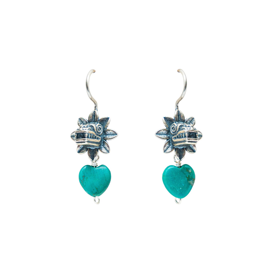 Aretes Corazón de Quetzalcóatl