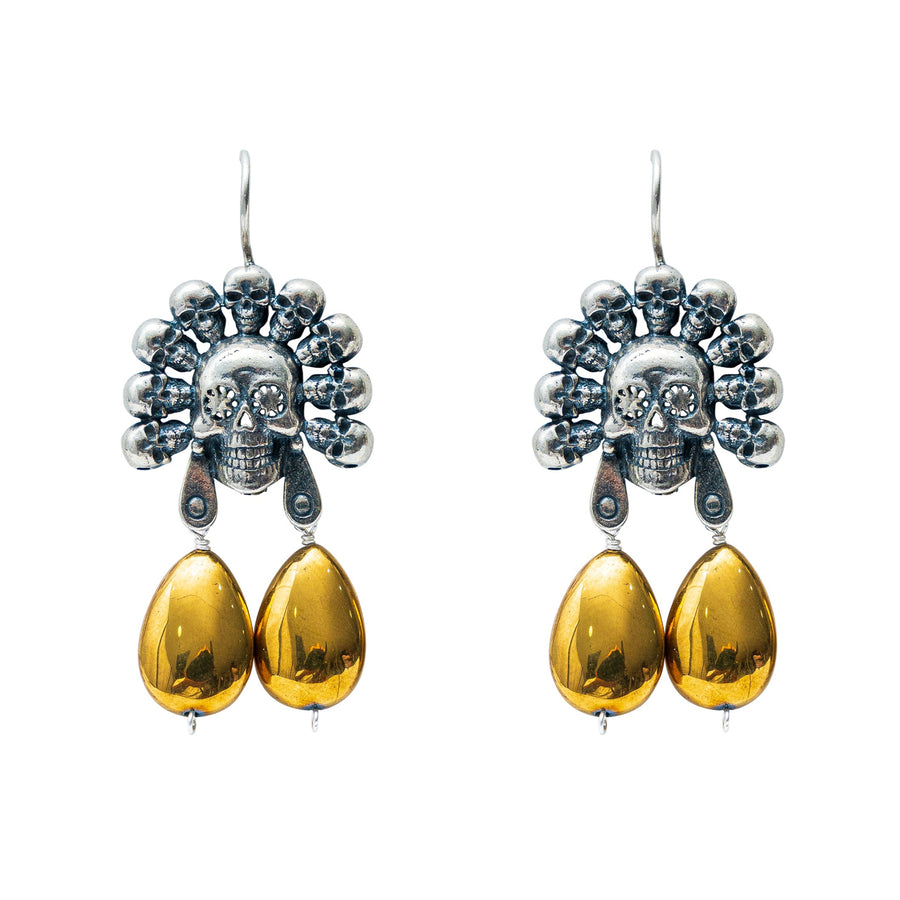 Aretes Granos Dorados