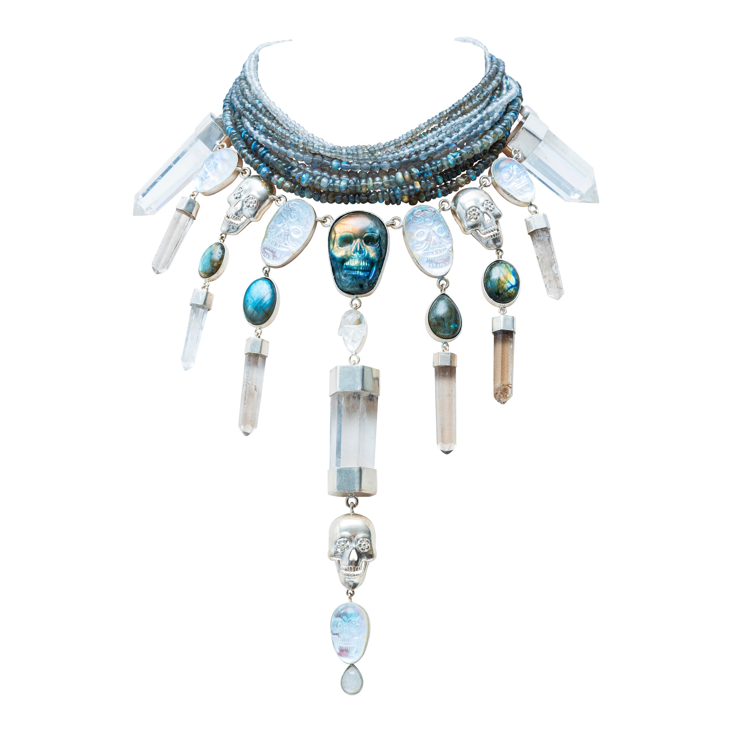 Collar Metztli Plateado