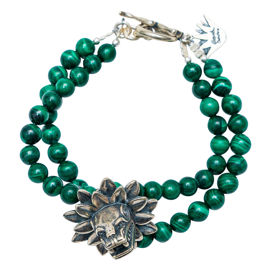 Pulsera Quetzalcóatl Malaquita
