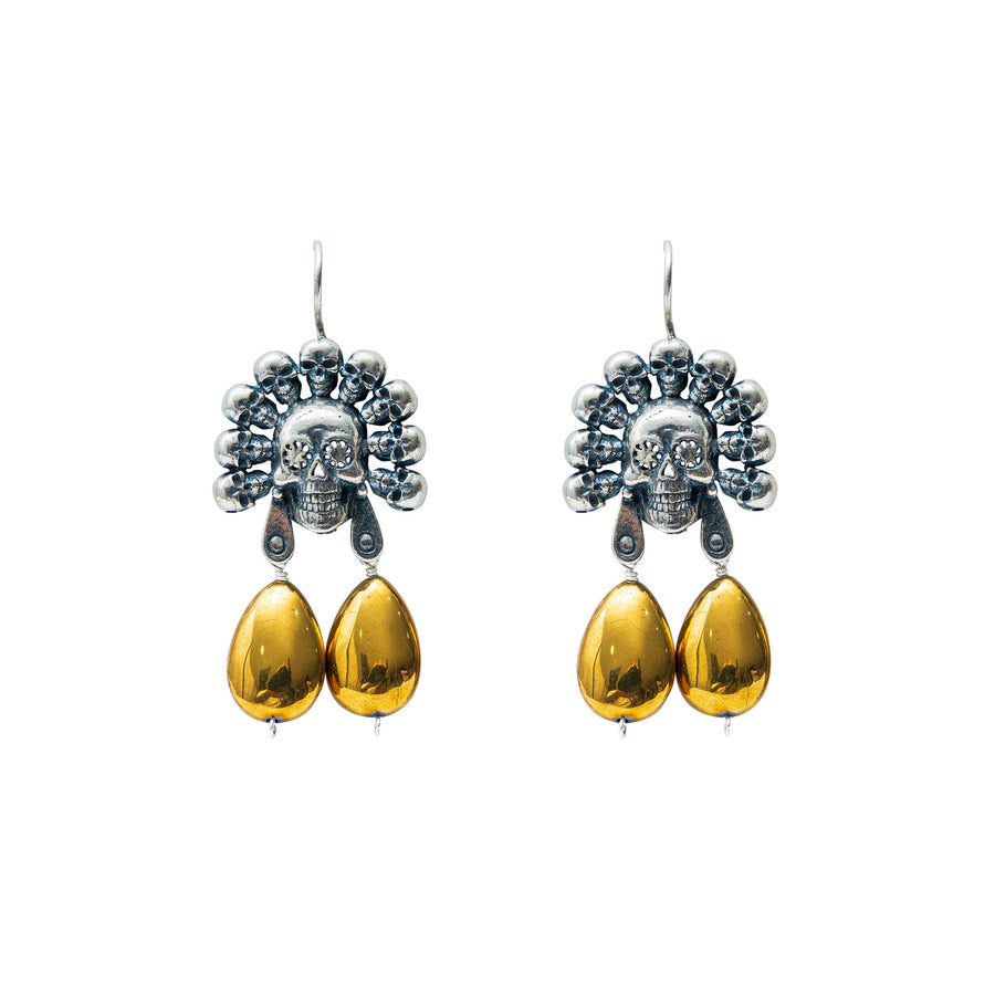 Aretes Granos Dorados