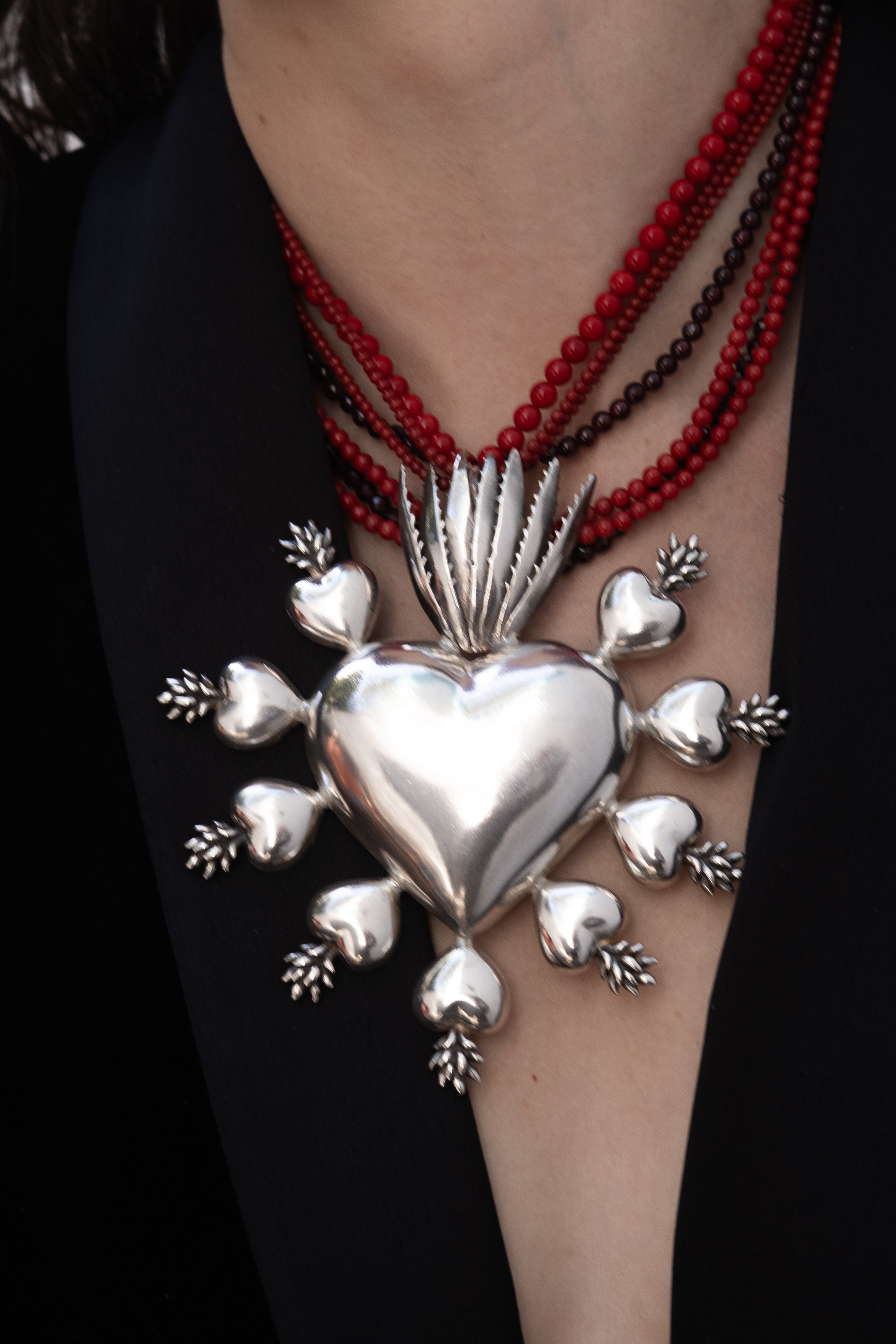 Collar Corazón de Fuego