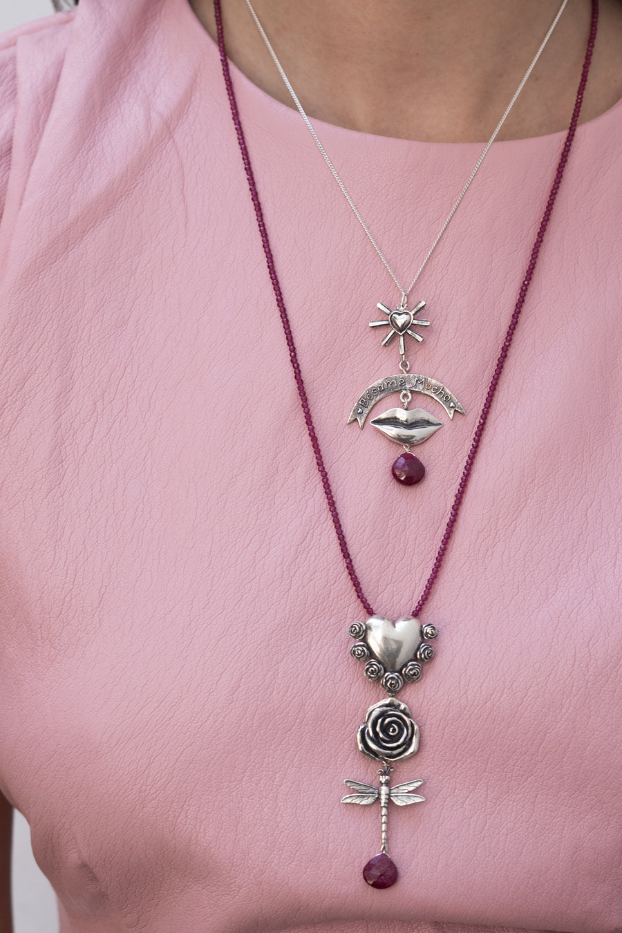 Collar Libélula Corazón