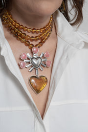 Collar Corazón de Melocotón