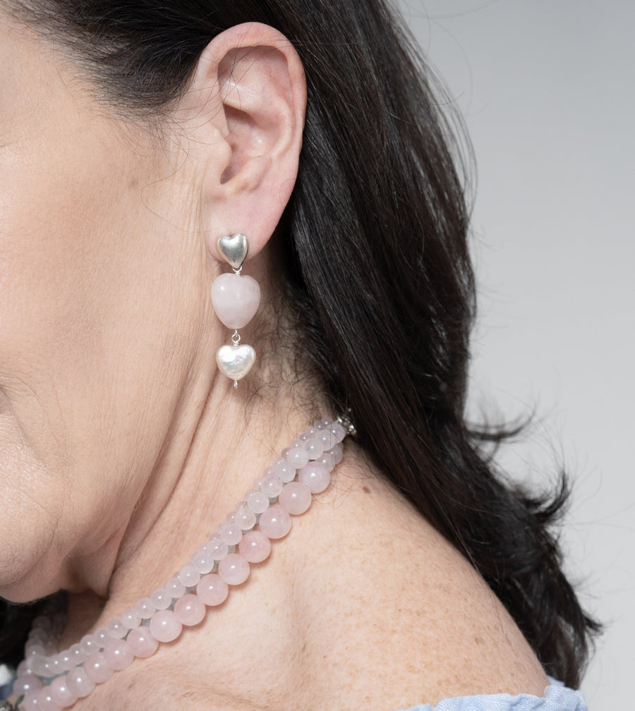 Aretes Corazones de Mamá