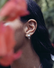 Aretes Calaverita de Azúcar con Corazón