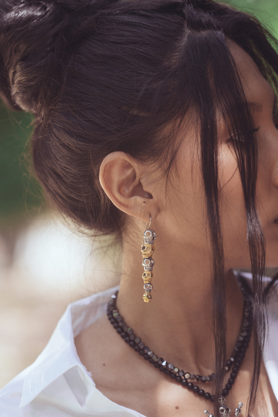 Aretes Cráneos de Sol y Luna