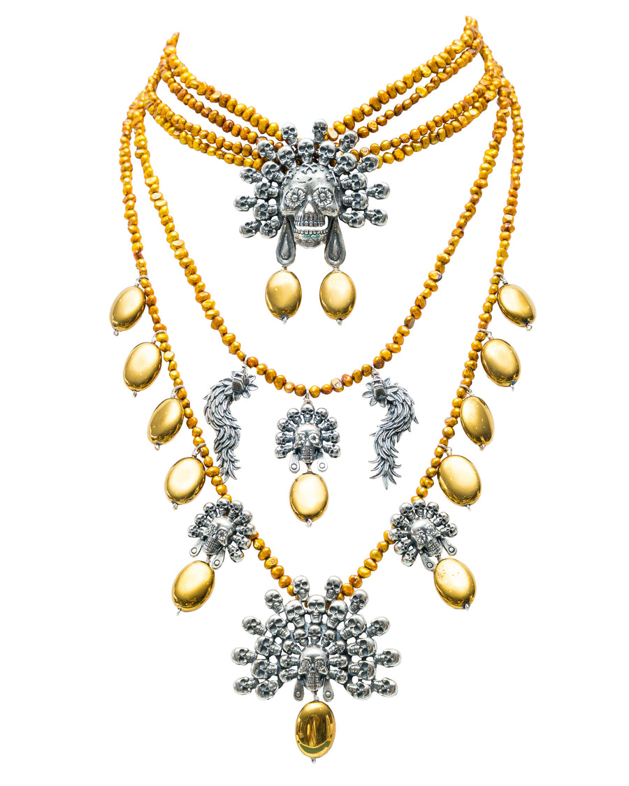Collar Granos Dorados