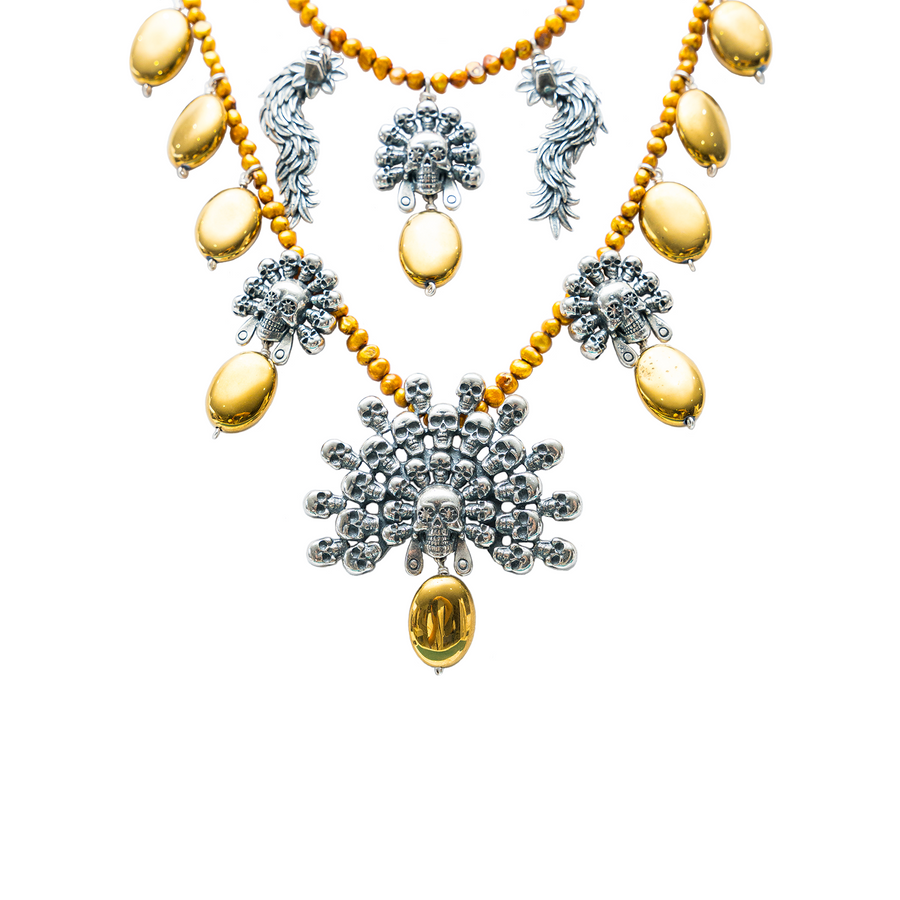 Collar Granos Dorados