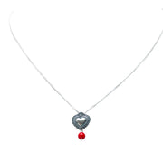 Dije Corazón bordado Coral