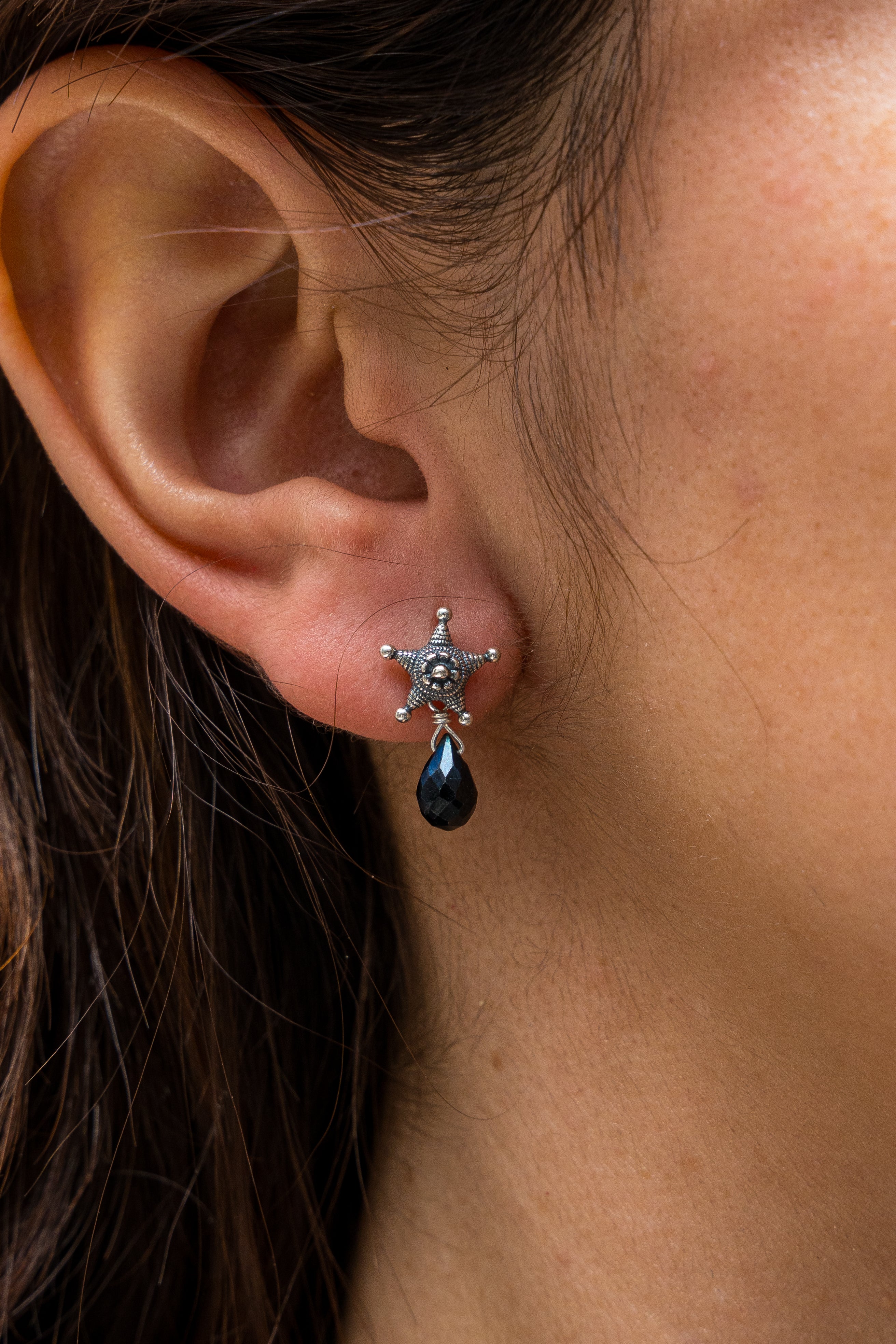 Aretes Pequeña Piñata Hematita