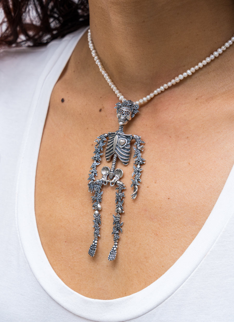 Collar Baila Catrina Perla