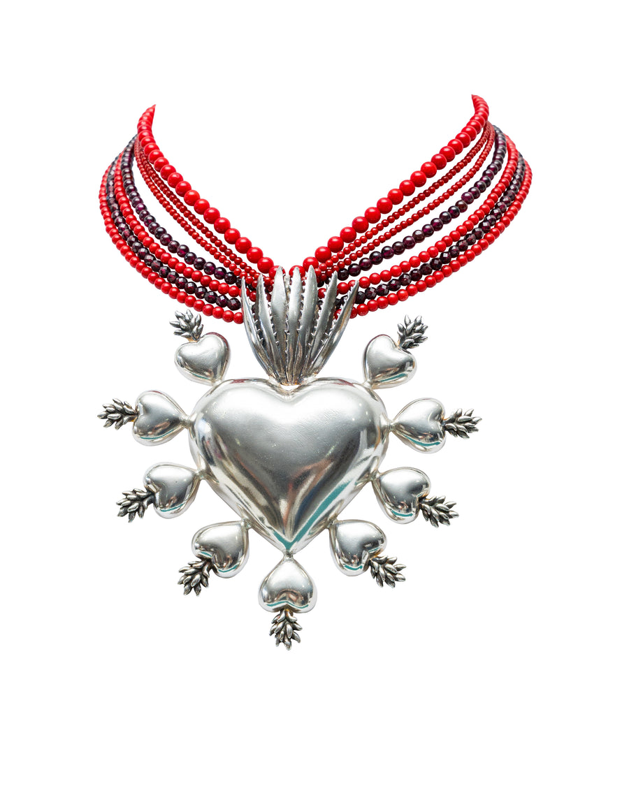 Collar Corazón de Fuego