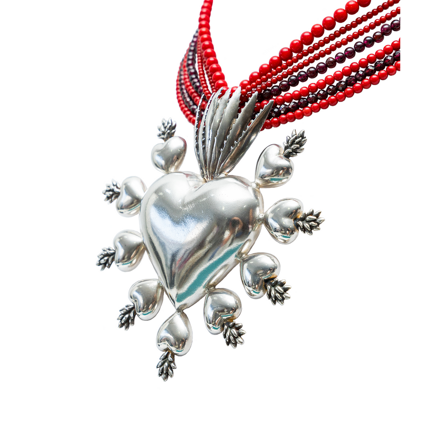 Collar Corazón de Fuego