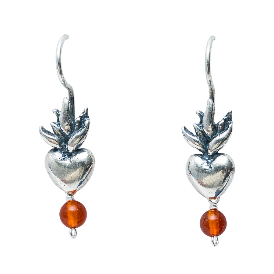 Aretes Corazón de Fuego