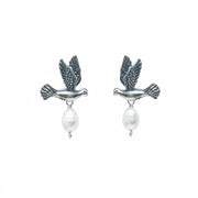 Aretes Plumitas de Perla