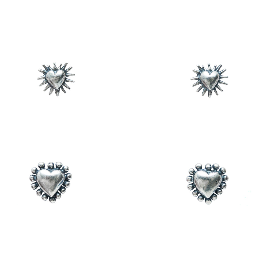 Set aretes corazones