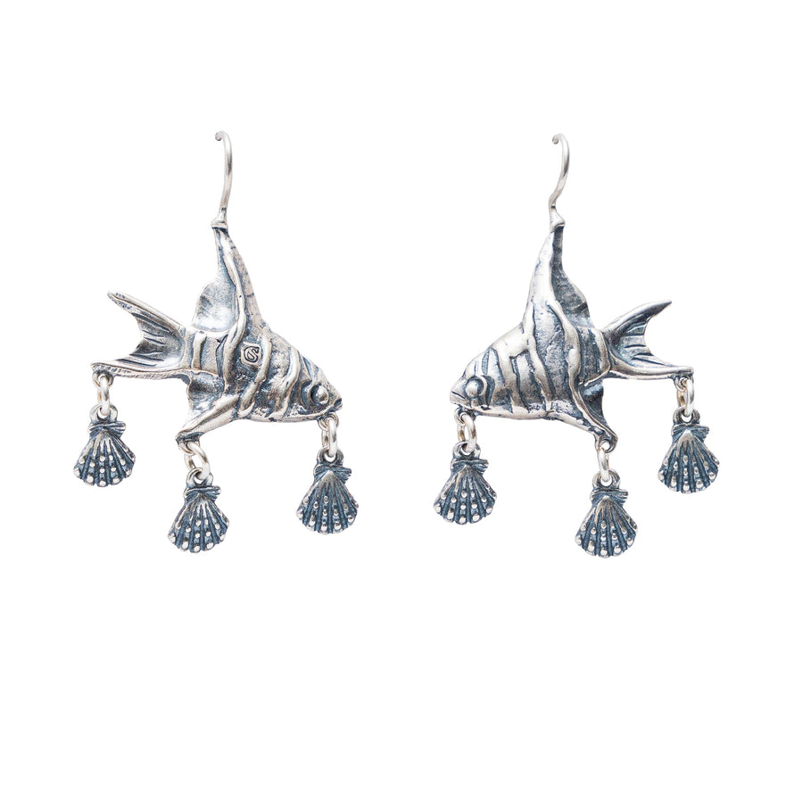 Aretes Castañuelas Marino