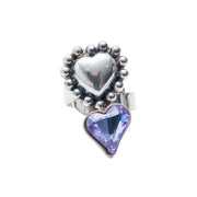 Anillo Corazón Púrpura