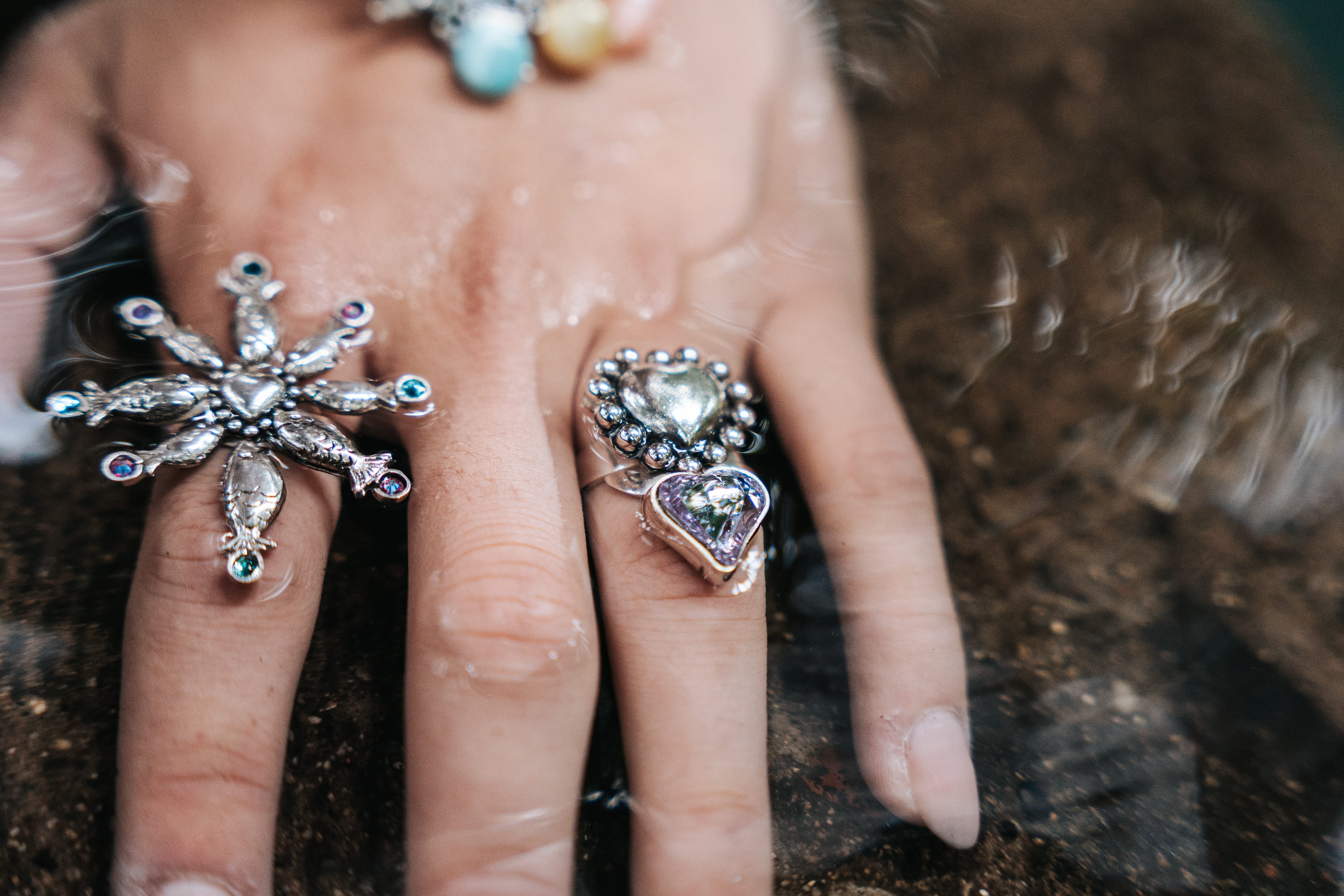 Anillo Corazón Púrpura