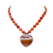 Collar Corazón Terracota
