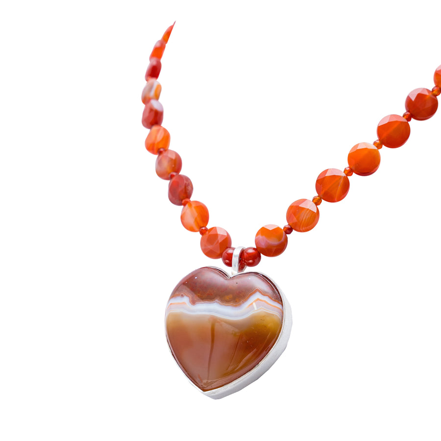 Collar Corazón Terracota