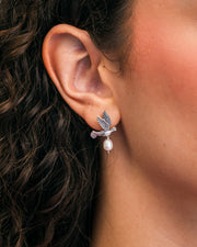 Aretes Plumitas de Perla