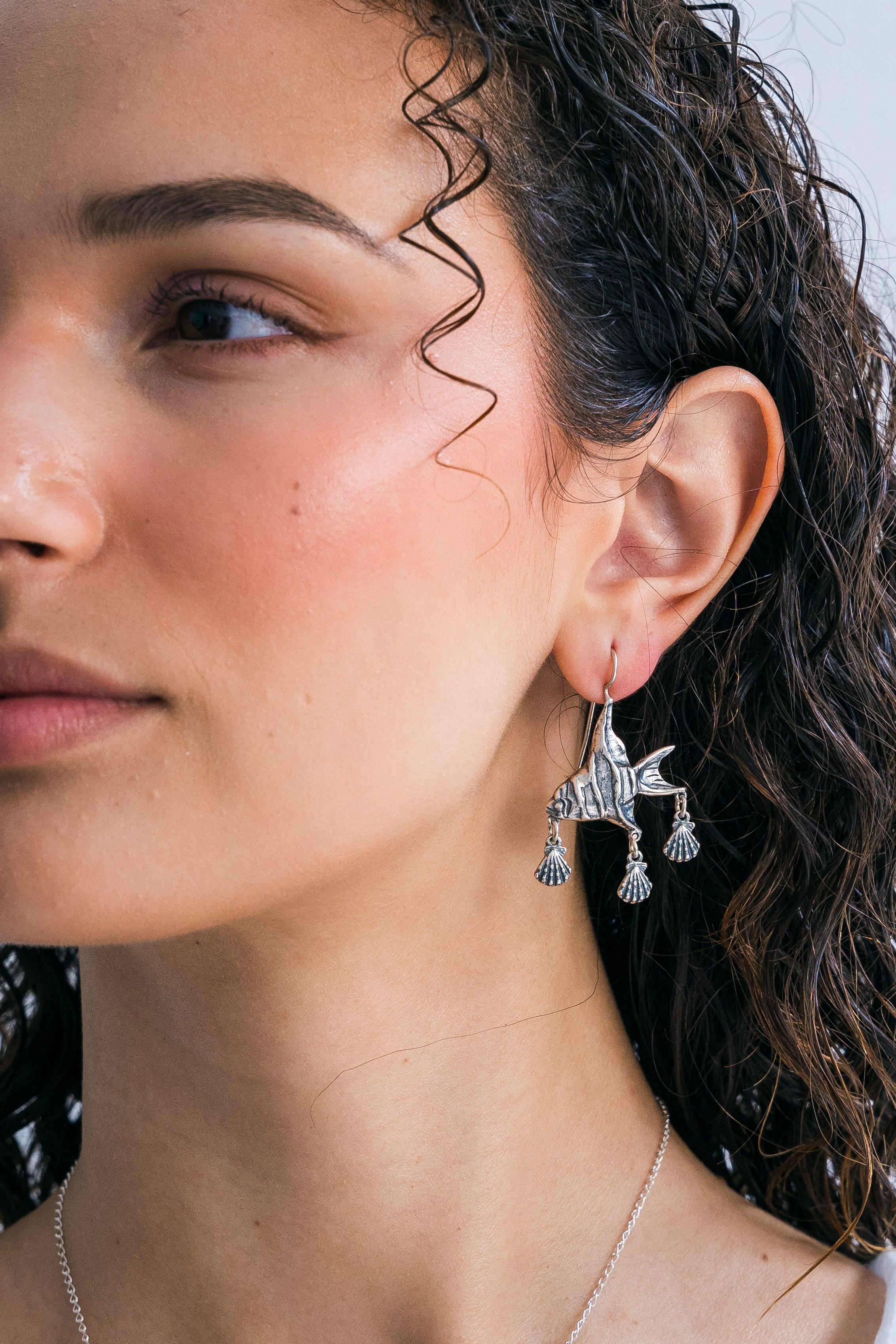 Aretes Castañuelas Marino