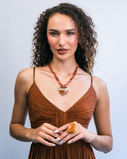 Collar Corazón Terracota