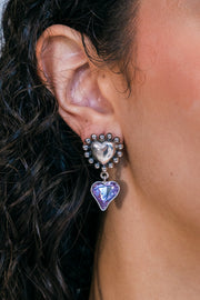 Aretes Corazón Púrpura